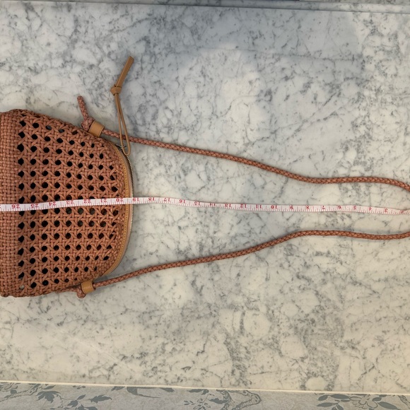 Loeffler Randall Mallory Woven Crossbody Desert Sand Leather Bag - Picture 5 of 6